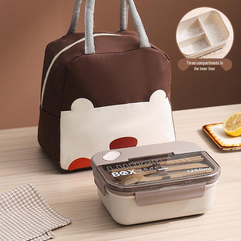 ZISIZ Portable Divided Lunch Box
