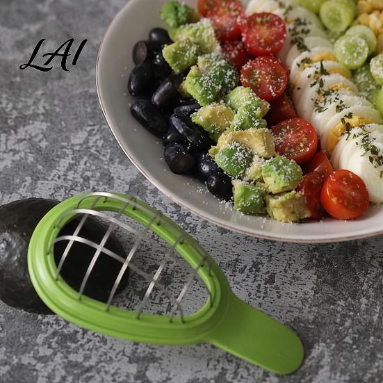 Easy Avocado Peeler Multifunctional Slicer Quick Pitter Cutter Tool for Kiwi 3 Manual Fruit Processor In 1 Slicer Divider Kitchen Gadget Guacamole