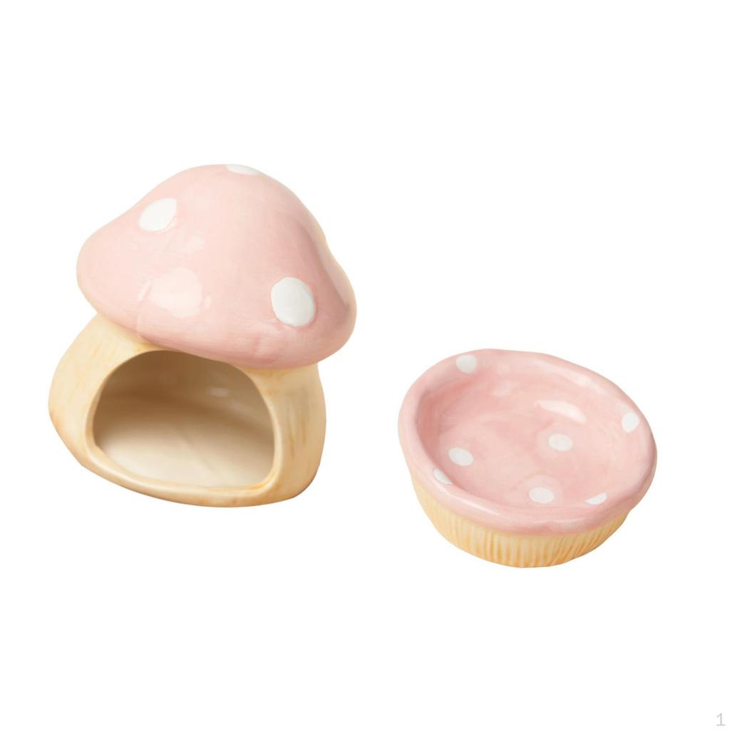 Keramisches Hamsterhaus Geformtes Innen-Außen-Möbel Zwinger mit Futternapf Lebensraum für