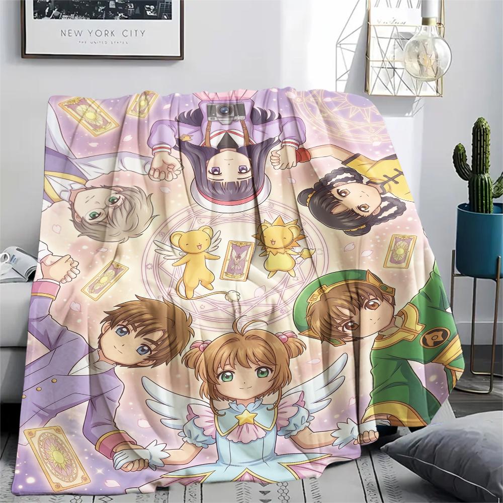 

Cardcaptor Sakura Group & Magical pattern Flannel Blanket, Comfortable for All Seasons, Home Decor, Warmth and Comfort, Perfect for Gifts. 80cm x 120cm