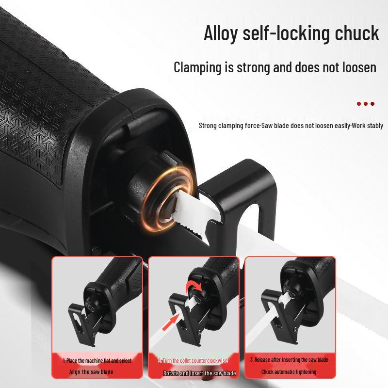 Versatile Handheld Reciprocating Saw for Woodworking, Frozen Meat, and Bone Cutting