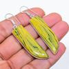 Yellow Calsilica Gemstone 925 Sterling Silver Jewelry Earring 2.36" GK-4781
