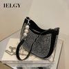 IELGY Chain Bright Diamond Female Bag Fashion Trend One-Shoulder Underarm Bag Casual Simple Diagonal Portable Female Bag