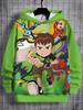Felpa Casual per Bambini Stampa 3D Ben 10 Tutte le Stagioni Felpa Cool Pullover Top Abbigliamento Unisex Bambino Bambina Felpe