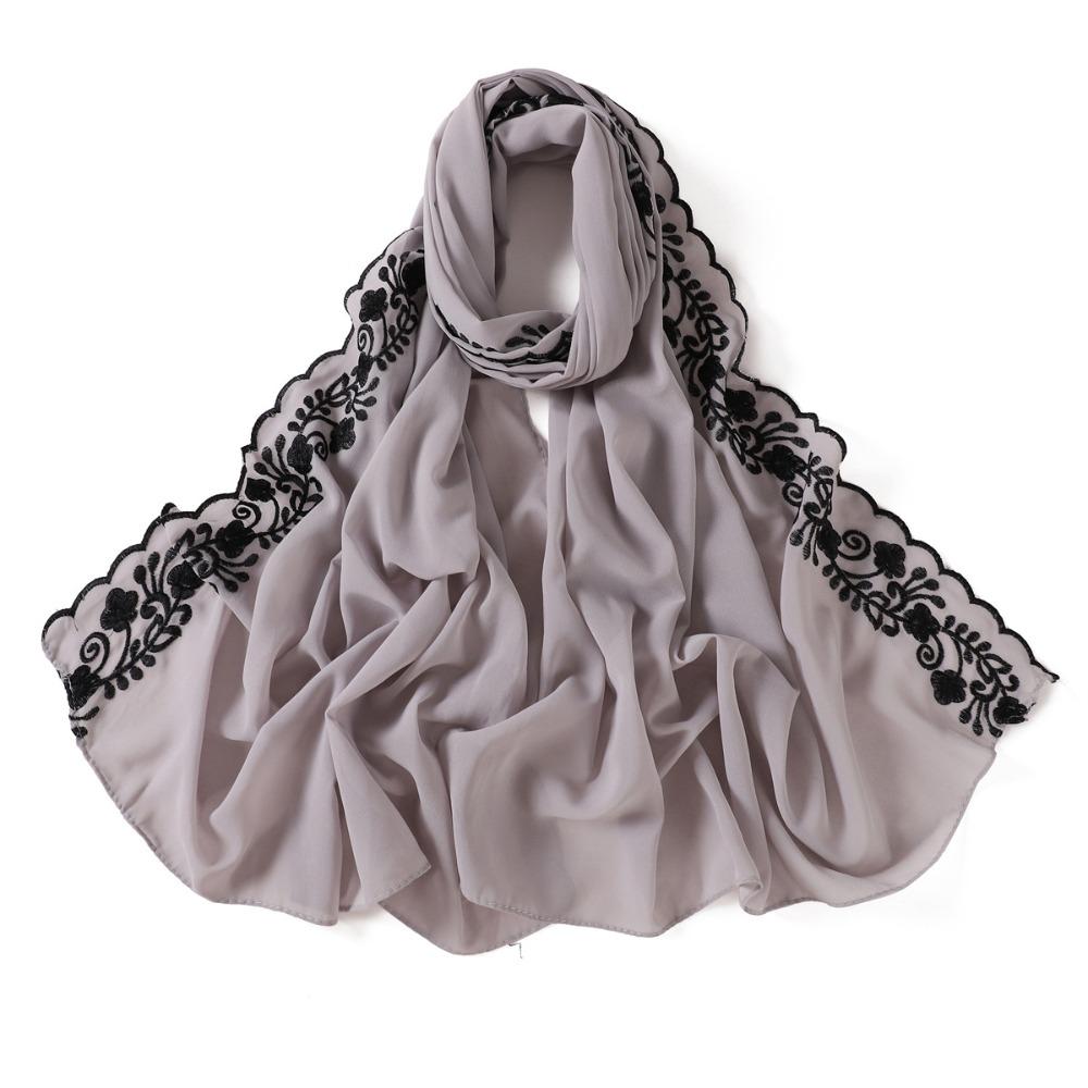 Lightweight Long Scarf Solid Color Women's Headscarf Fashion Hijab for Spring and Summer