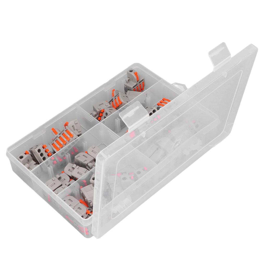 40Pcs Wire Conductor Connector Lever Splicing Terminal Set Kit for Socket Vehicle