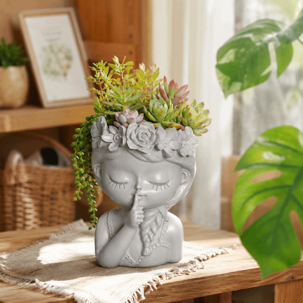 Home Decor Plant Pot Resin Storage Can Decorative Flower Pot Home Decoration