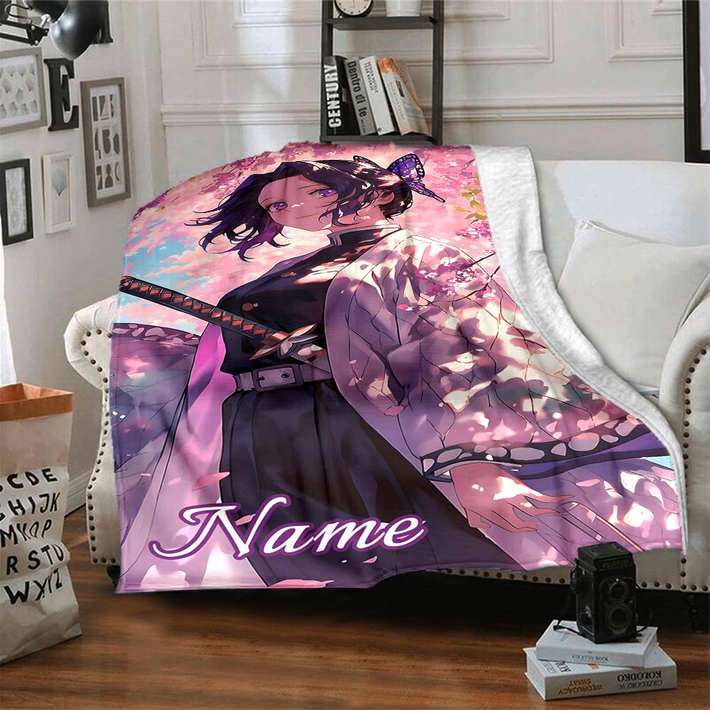 Custom Name Dark Fantasy Warrior Party Blanket For Couch Bed Plush Cozy Fuzzy Blanket Super Soft Warm Blankets For Fall And Winter 0916303