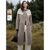 ELL Women's 100% Lamb Wool French Hooded Coat