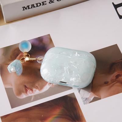 Etui ochronne do AirPods Pro 2 Pokrowiec na słuchawki TPU z zawieszką w kształcie perły i muszli