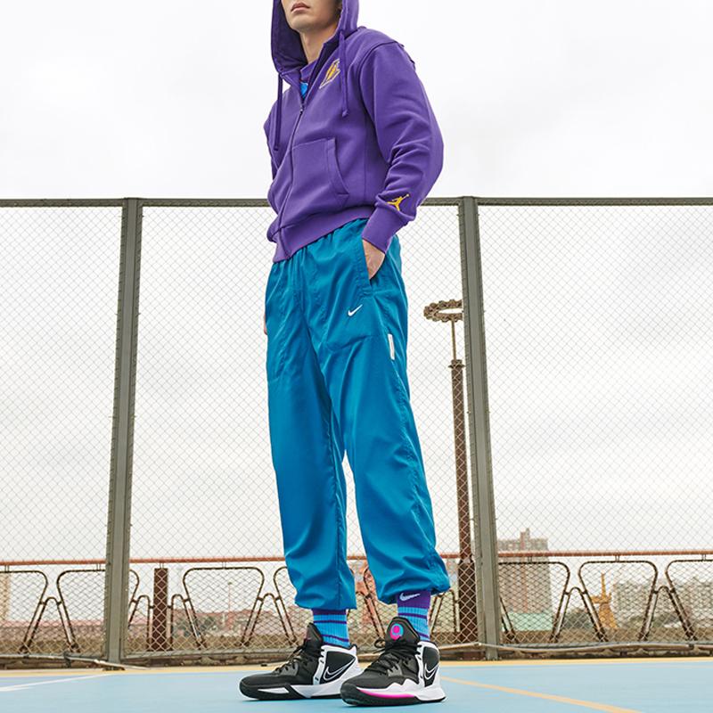 Jordan NBA Los Angeles Lakers Fleece-Lined Hoodie Jacket With Zipper Men Tops Purple DB1880-504