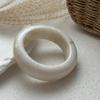 Boho Beige Irregular Acrylic Resin Chunky Bangles for Women on Hand Goth Geometric Metal Charm Bracelets Couple Jewelry Gift