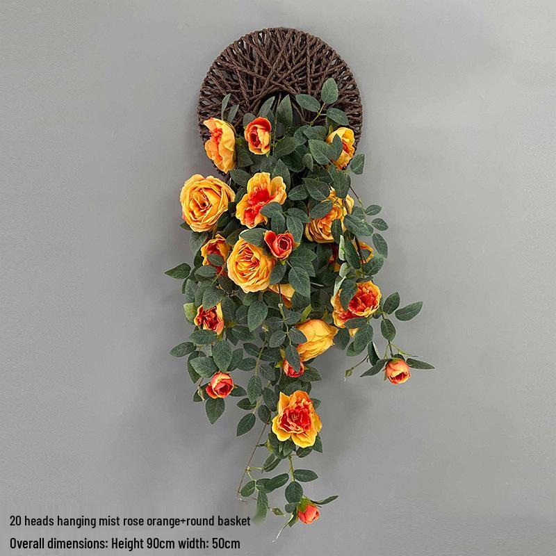 Wisteria Vine Artificial Silk Flower Wall Hanging for Indoor Decoration