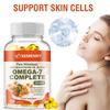 Integratore Totale Omega-7 2000mg - Olio Biologico di Olivello Spinoso, Acido Palmitoleico - Supporta la Salute di Pelle, Capelli e Unghie