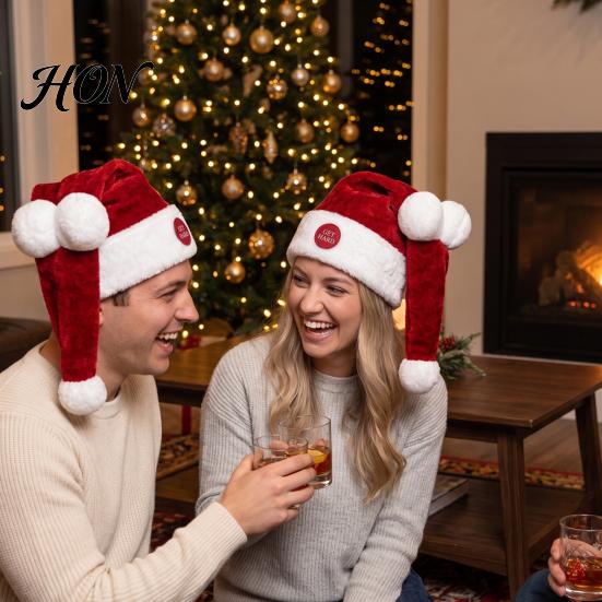 Novelty Christmas Party Gear Animated Naughty Santa Hat for Adults, Funny Electric Moving Cap, Automatic Swinging Red Motion Xmas Accessory
