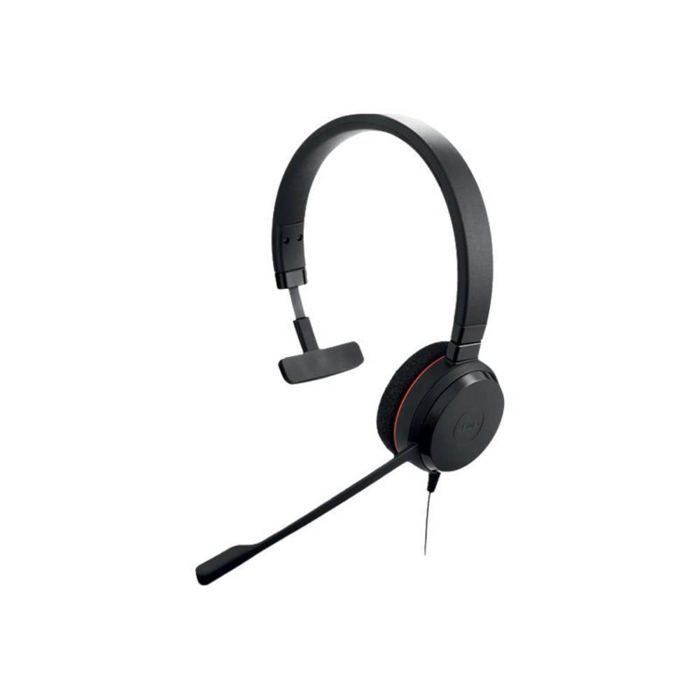 Jabra Evolve 20 Micro-casque Supra-auriculaire Filaire Mono Noir Noise Cancelling, Suppression Du Bruit Du Microphone M