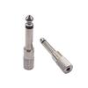 Nickel-Plated 6.35mm Male To 3.5mm Female Mono Adapter for Microphones and Headphones.