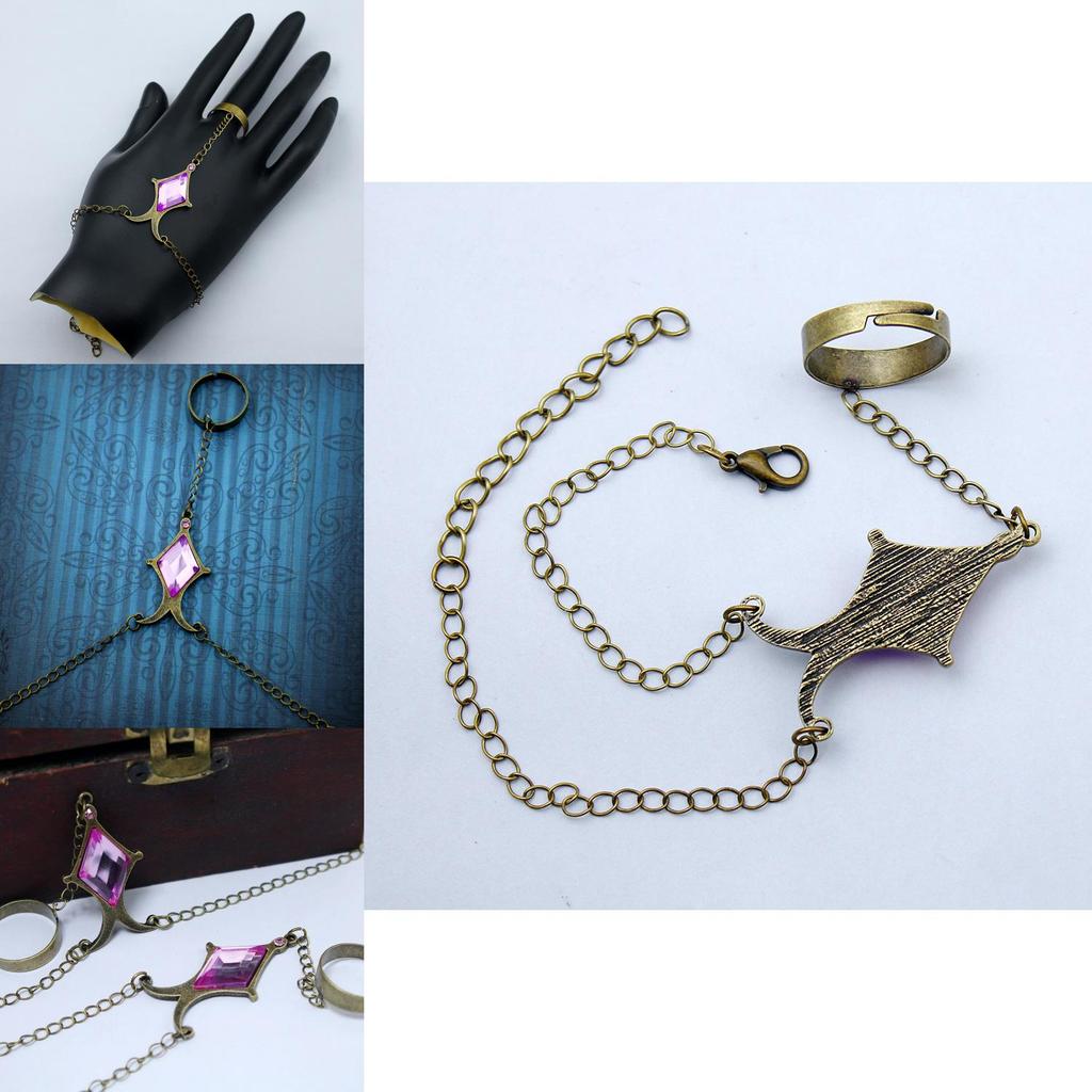 Magical Girl Madoka Kaname Soul Gem Bracelet Diamond Purple Gemstone Cosplay Prop Bracelet