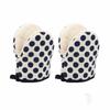 2pcs/set Polka Dot Microwave Safe Gloves Anti-Scald Kitchen Gloves Protective Baking Gloves  Baking