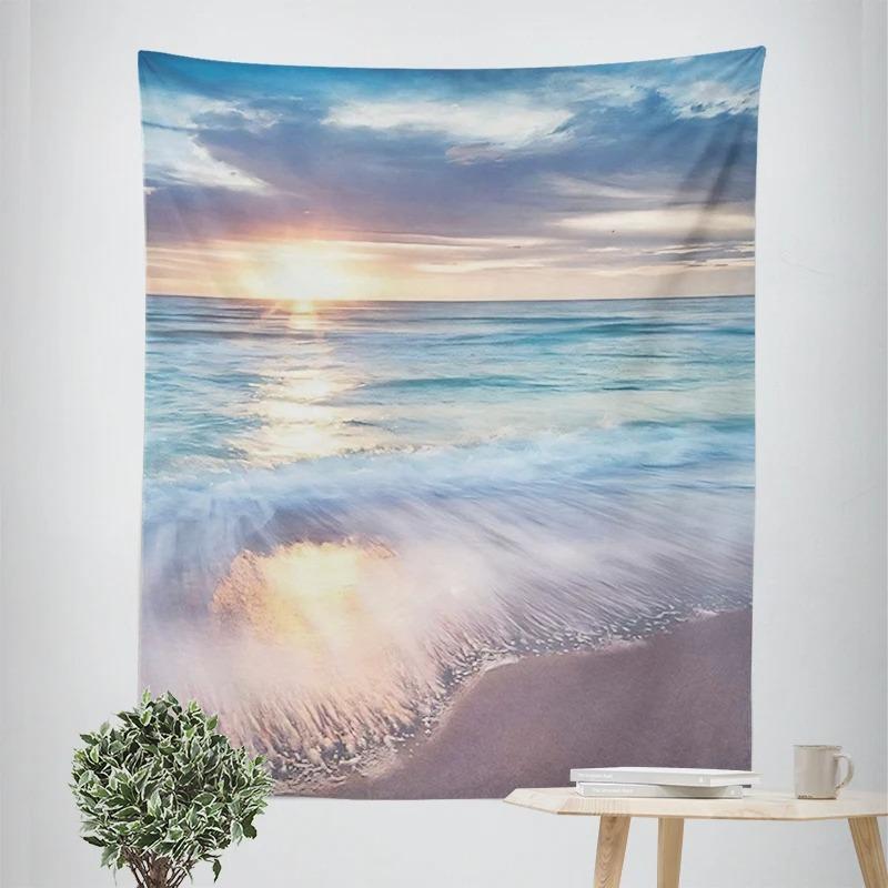 Seaside Turtle Decorative Tapestry Home Wall Decoration Office Living Room Tapestry
