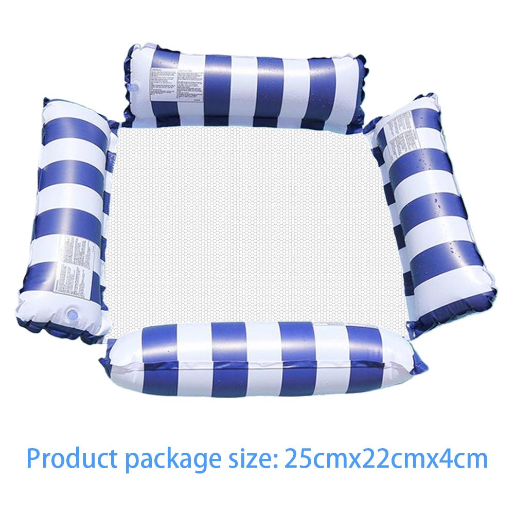 Foldable Floating Water Hammock Float Lounger Inflatable Pool Mat Floating Recliner Bed Swimming Air Mattress Pool Accessories