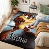 Custom Name Thunder Cat Living Room Non-Slip Area Rug Soft Carpet for Bedroom Kids Playroom Sofa Office Home Decor Doormat