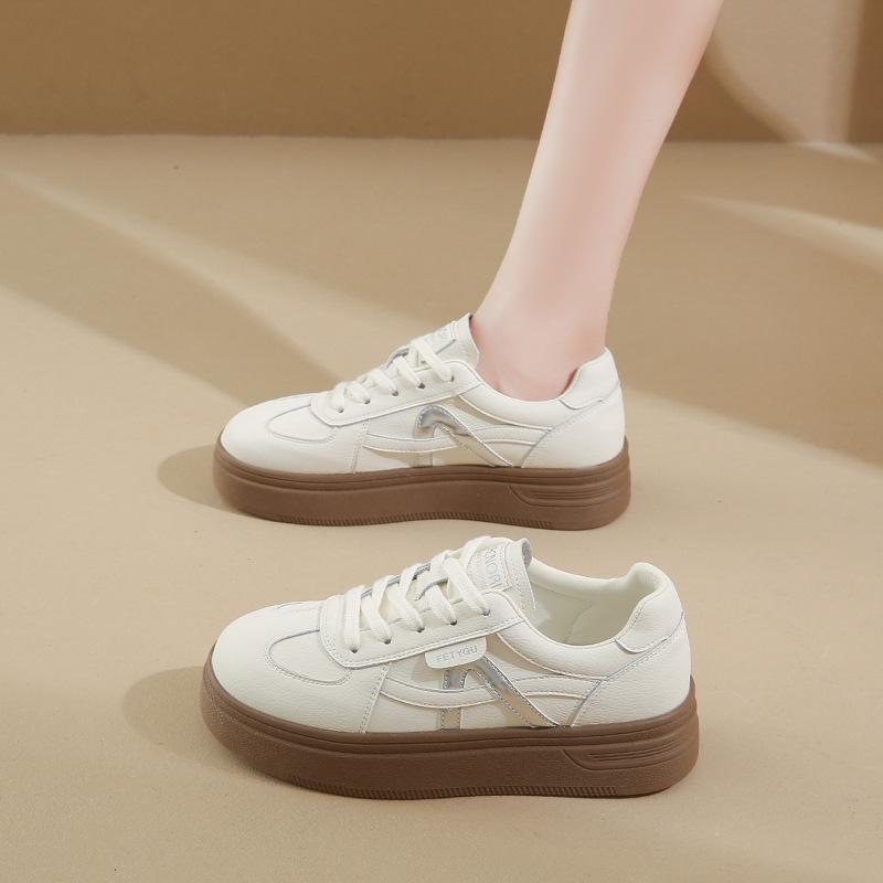 

Soft leather thick-soled German training little white shoes for women s 2025 summer and autumn models, versatile and showing feet, small and comfortab 35
