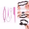Joias para cabelo 4 unidades / conjunto feminino plástico trançado torcido estilo bun maker clipe acessórios para cabelo