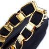 Salvatore Ferragamo Vala Chain Handbag AU-21 5251 Black Canvas Women Used