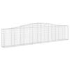 Vidaxl Kosze Gabionowe, 7 Szt, 400X30X80/100 Cm, Galwanizowane Żelazo
