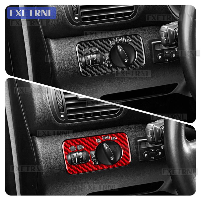 For SEAT Leon 1999 2000 2001 2002 2003 2004 MK1 1M LHD Soft Carbon Fiber Dashboard Headlight Control Switch Cover Accessories
