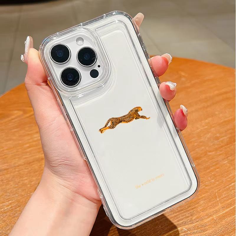Fashion Leopard Print Soft Phone Case For iPhone 17 Pro Max Case 17 Air 16 15 14 13 12 Mini 7 8 Plus 16E Creative Clear Cover