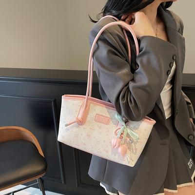College Students Versatile Fashion Shoulder Bag Women's 2025 Spring New Simple Large-capacity Underarm Bucket Bag