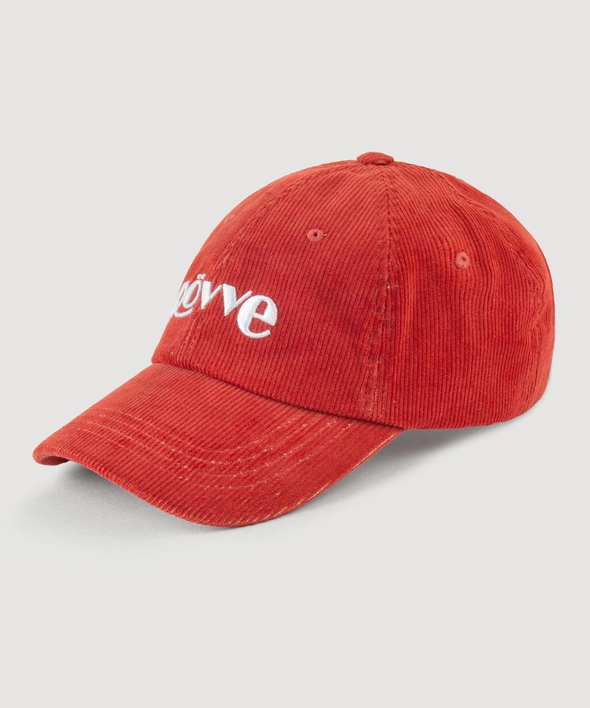 ROVVE Pigment Corduroy Logo Cap (Red)