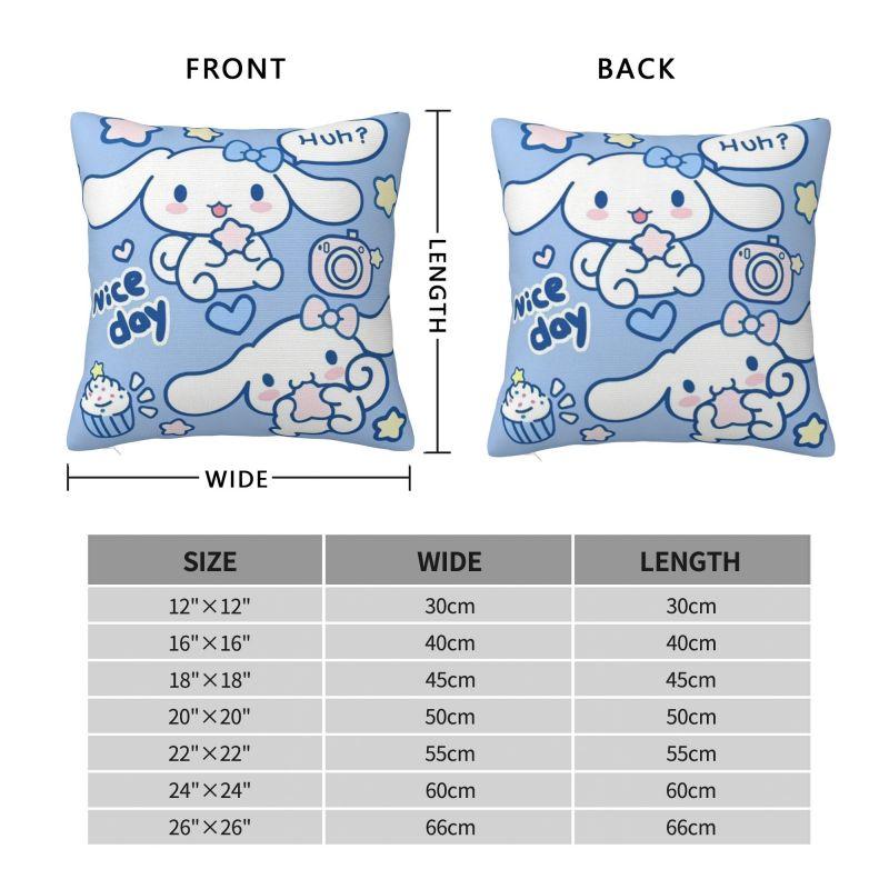 Custom Cinnamoroll Sanrio Cartoon Cushion Cover 45x45cm Yugui Dog Xina Cinnamon Dog Velvet Luxury Pillow for Car Sofa