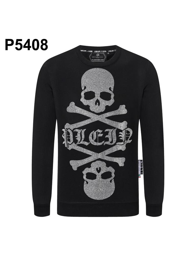 Philipp Plein Mikina s lebkou a kamínky - Pánská trendy street style, Podzimní/Zimní kolekce