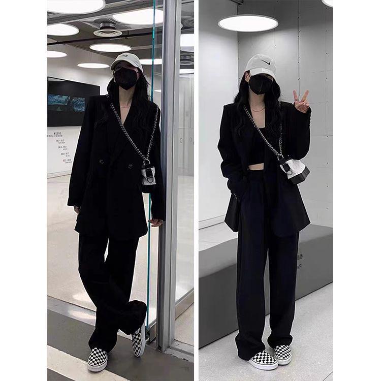 Women's Fashionable Slimming Loose-Fit Two-Piece Suit Jacket - Korean Style for Spring/Autumn 2026