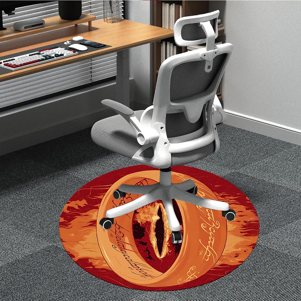

1pc The Lord of the Rings Office Round Area Rug, Under Office Chairs Bedroom Living Room Home Decor, Room Deco, Available in Various Sizes 80cm