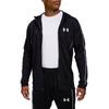 Under Armour Dres Logo Bluza z kapturem Długi rękaw Top Slim Wygodny Modny Długie spodnie Zestaw casualowo-sportowy Męskie Dresy Czarne 1390152-001