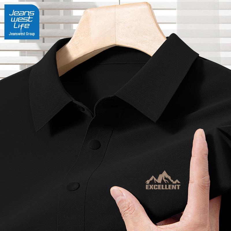 

Jeanswest Men s Ice-Feel Quick-Dry Short Sleeve Polo Shirt L