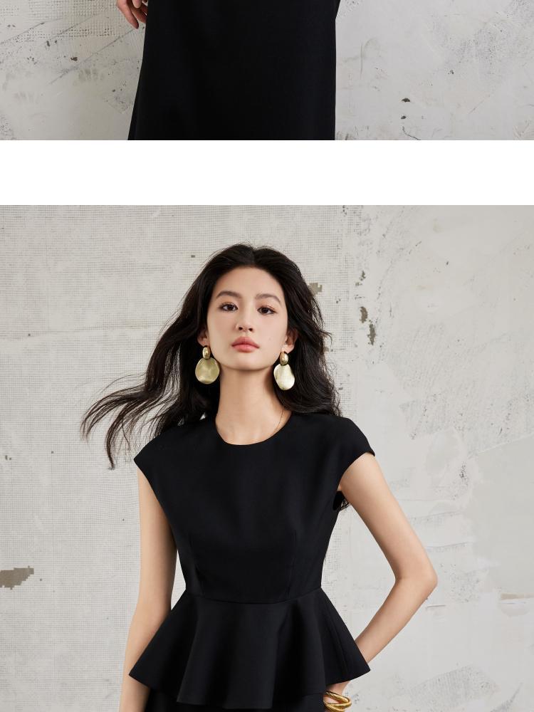 Hepburn-Style Elegant Women's Sleeveless Top & Skirt Set for Summer 2026