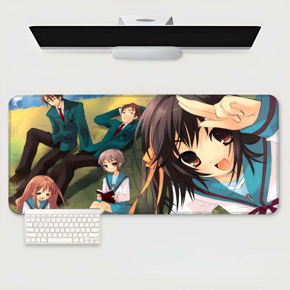 The Melancholy of Haruhi Suzumiya Mouse Pad game teclado XXL Mouse Pad Large Computer Laptop Non-slip Keyboard Desk Mat Mousepad