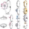 Fashion Luxury 925 Silver, Lotus, Bow Ring Size 6 7 8 9 Suitable for European Women Exquisite Jewelry Gifts
