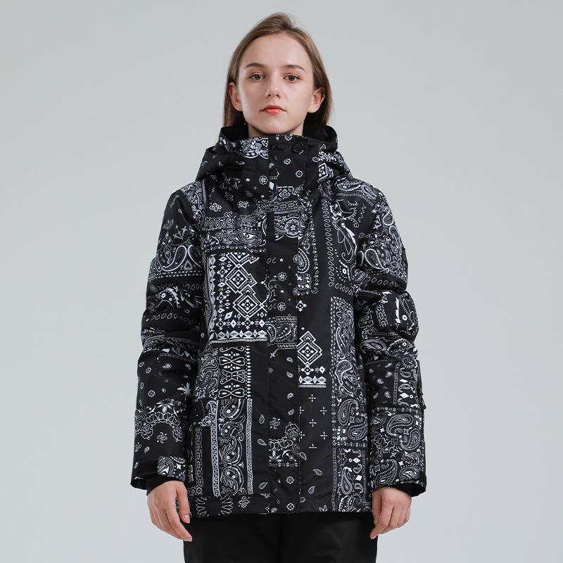 Women's Winter Ski Suit: Windproof, Waterproof, and Wear-Resistant Jacket for Single and Double Boarders.