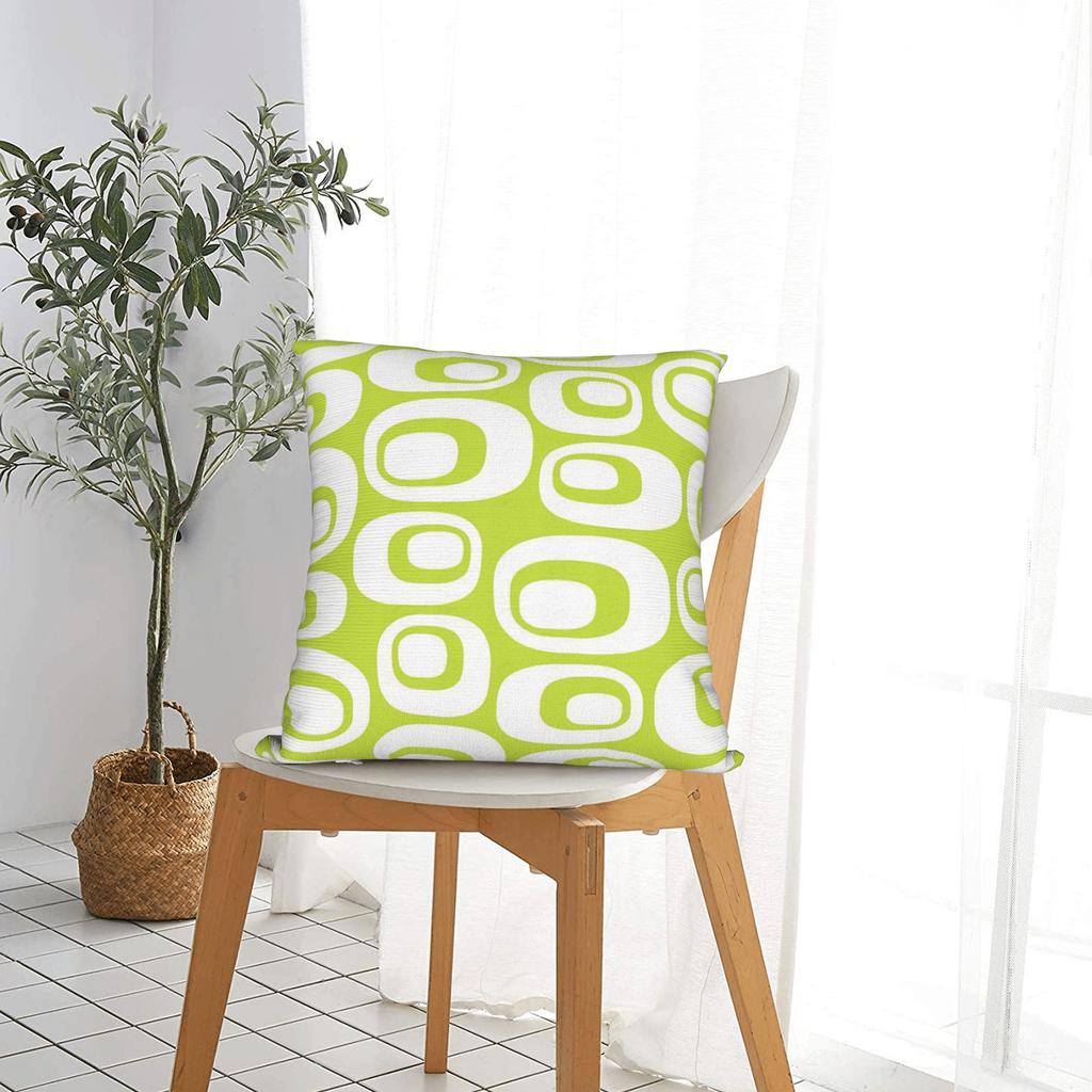 Lime Green Abstract Pattern Pillow Cover Fashion Pillow Case For Chair Sofa Home Decor Comfy Pillowcases Gift