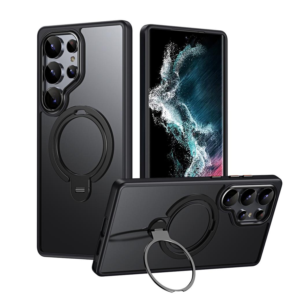 For Samsung Galaxy S25 Ultra Phone Case Compatible with MagSafe Kickstand Matte Back Cover