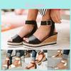 Elegant Women's Ankle Strap Open Toe Platform Wedges Sandals For Summer Comfort