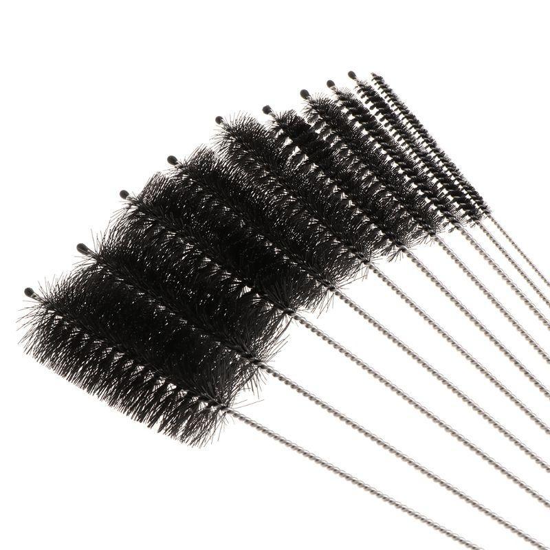 10 Size Hose Cleaner Brush Flexible Nylon Bristles Aquariums Filter Brushes Metal Tube Cleaning Brush 7.9" Long