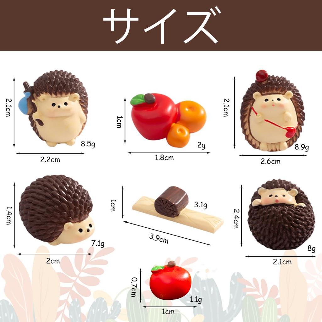 DeryArcle Hedgehog Set of Miniature Lawn Resin Fairy Garden House Entryway Cute Fairy Fairy Good Micro Borrowed Cute and Soothing Flower Moss Entryway