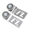 1 Paire de Poulie pour Porte Coulissante en Acier Inoxydable, Guide Angulaire Robuste pour Porte Coulissante avec Roulements à Billes en Acier, Système de Rail Matériel